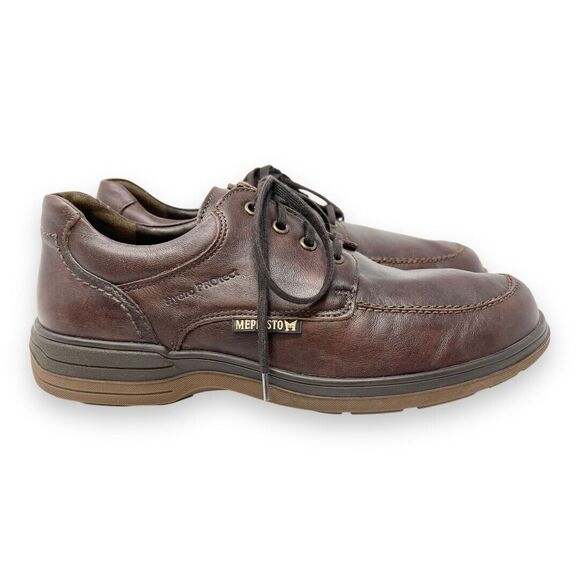 Mephisto Douk Waterproof Oxford Shoes Mens Brown Chestnut Leather US 7.5 EUR 7 - Picture 1 of 11